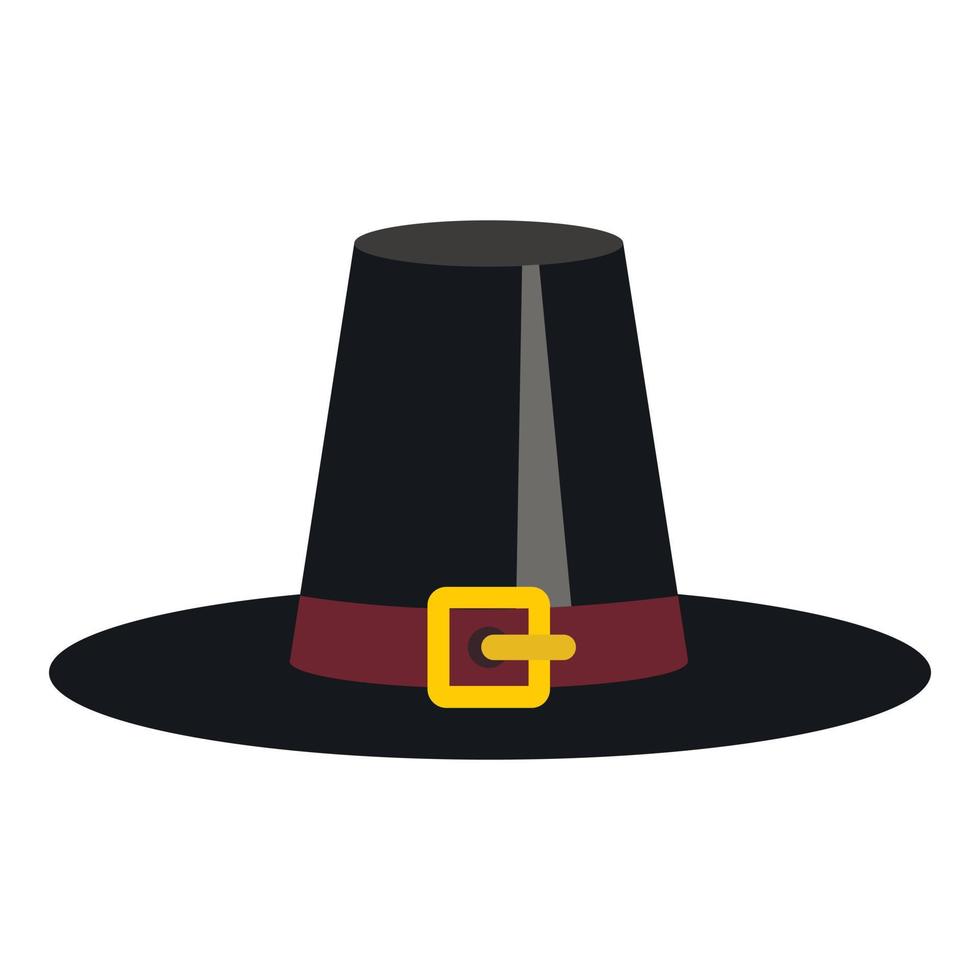 Witch hat icon, flat style vector