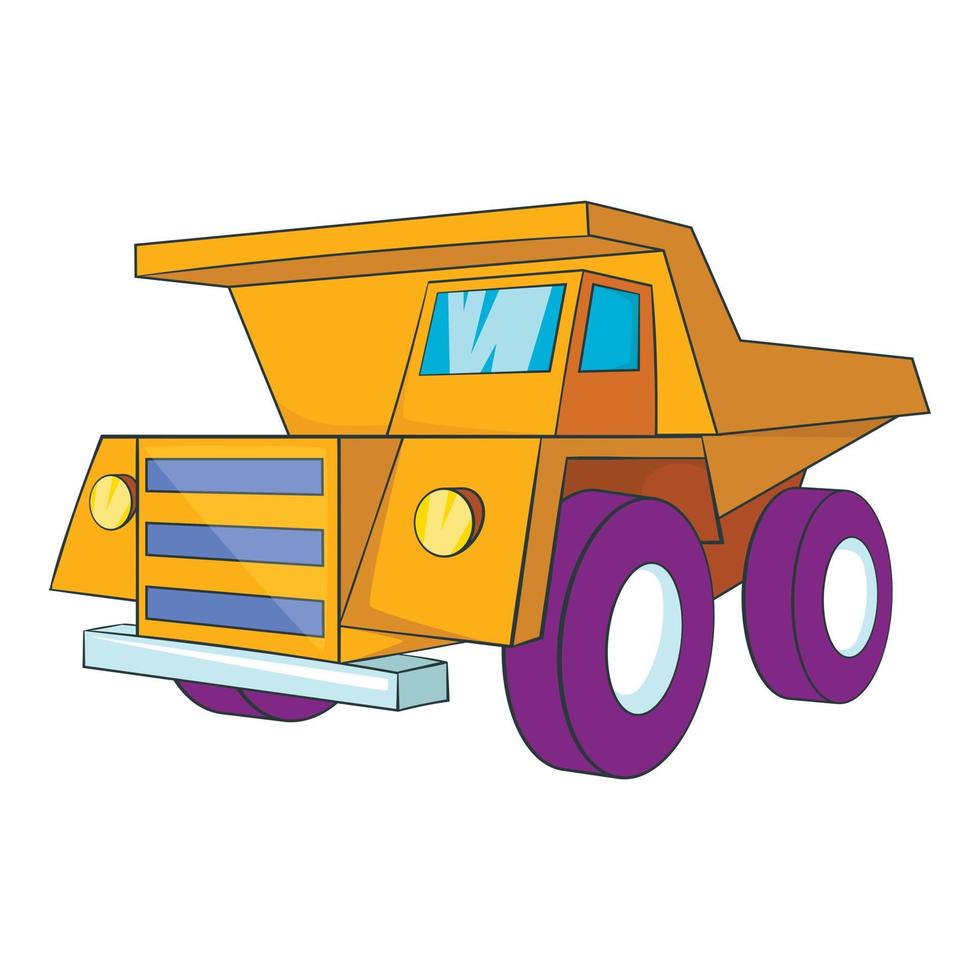 Truck icon, cartoon style vector