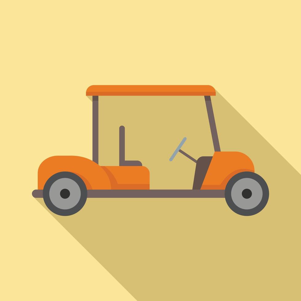 Golf cart equipment icon, flat style vector