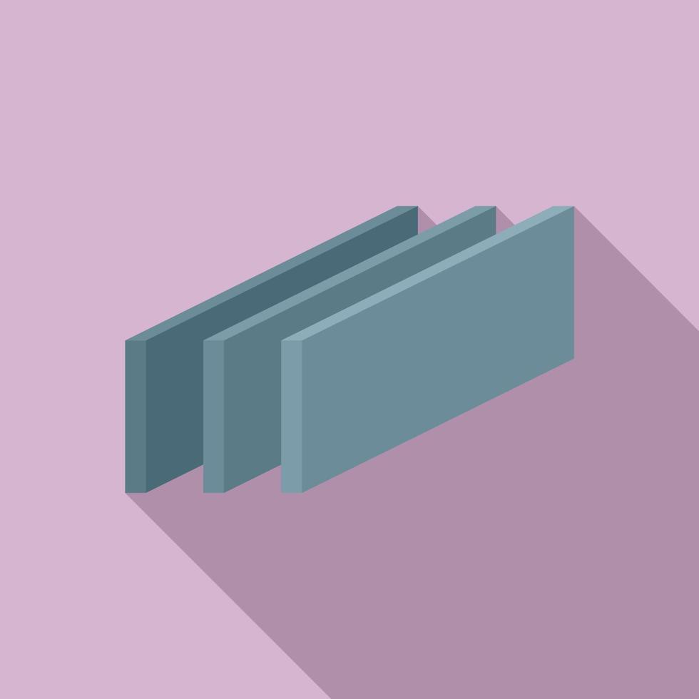 Metallurgy bars icon, flat style vector