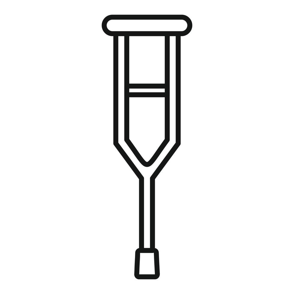 Medical crutches icon, outline style vector