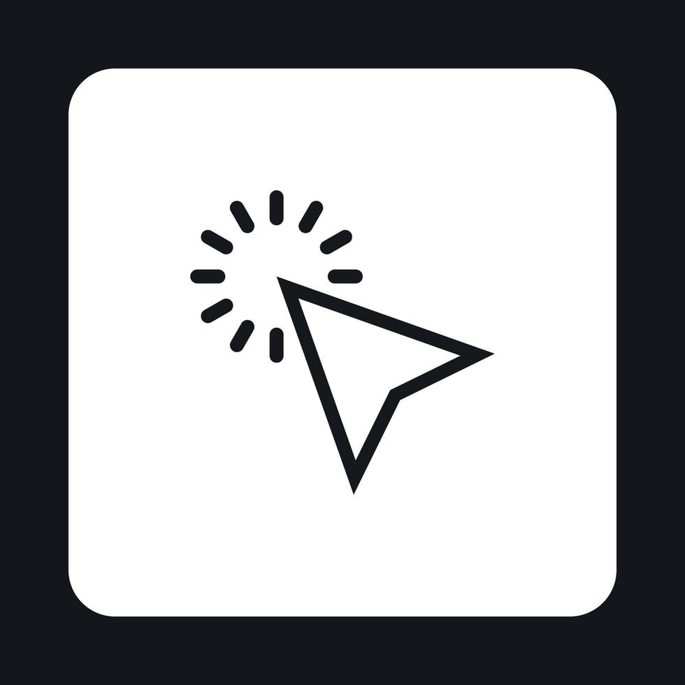 Cursor clicks icon, simple style vector