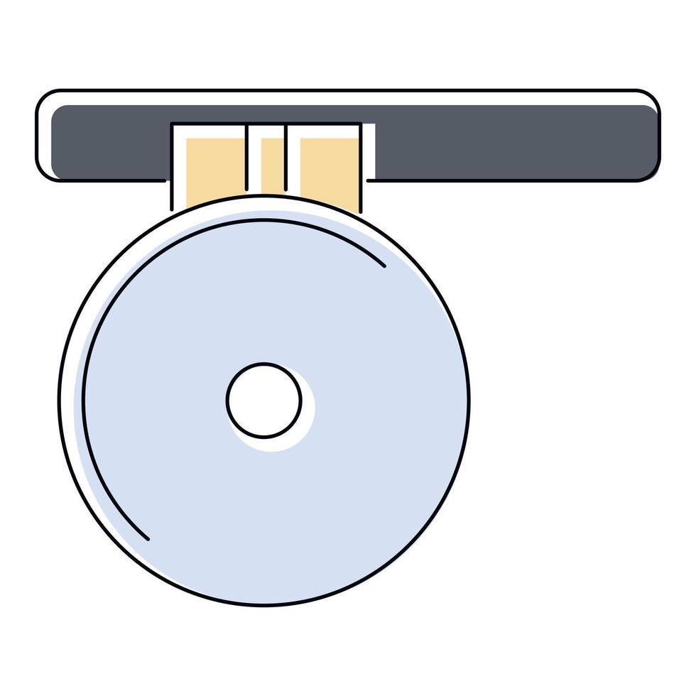 Headlamp reflector icon, flat style vector