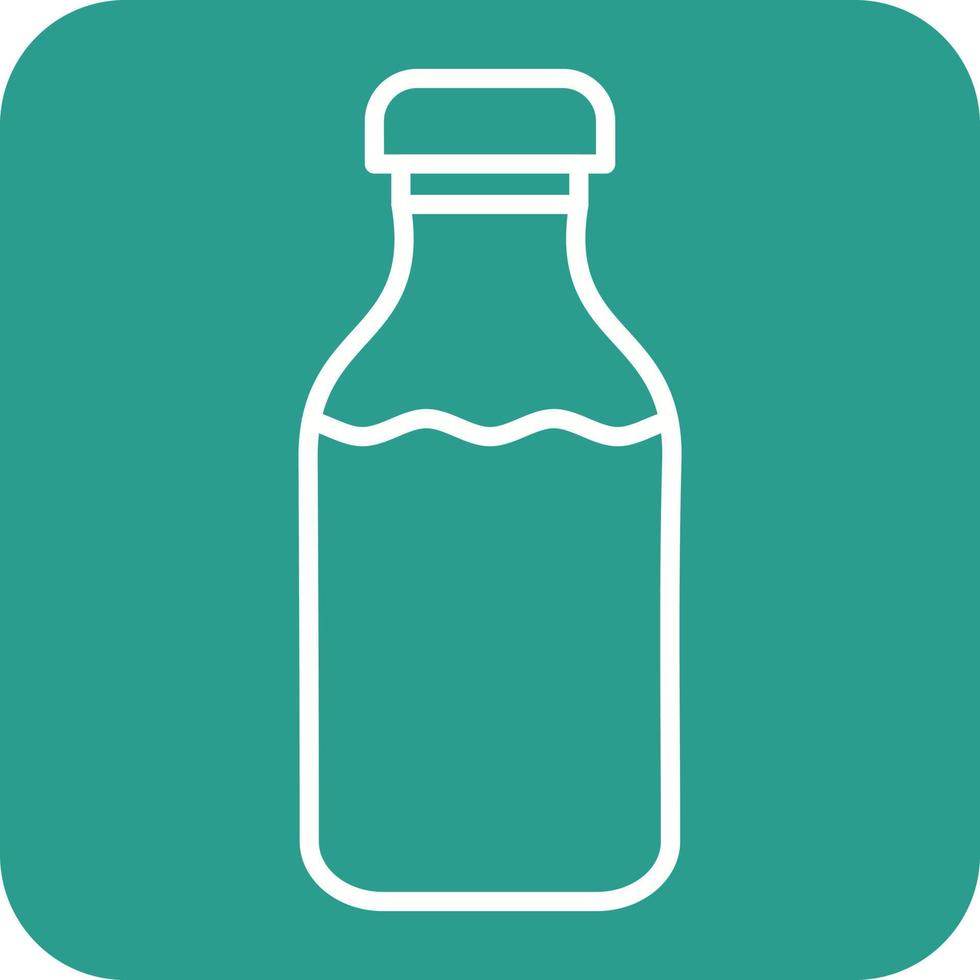 Milk Bottle Line Round Corner Background Icons vector