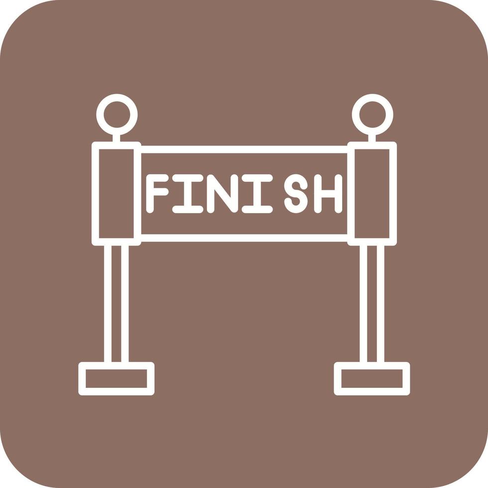 Race Finish Line Round Corner Background Icons vector