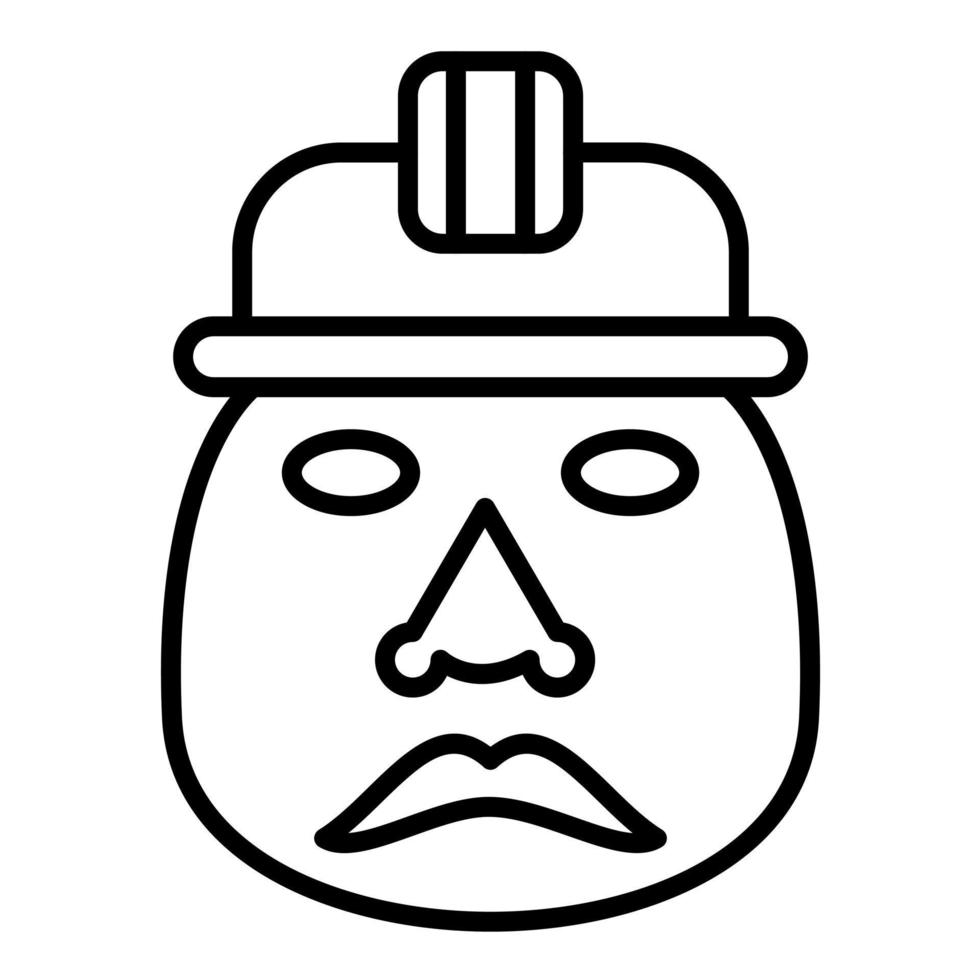 Olmec Line Icon vector