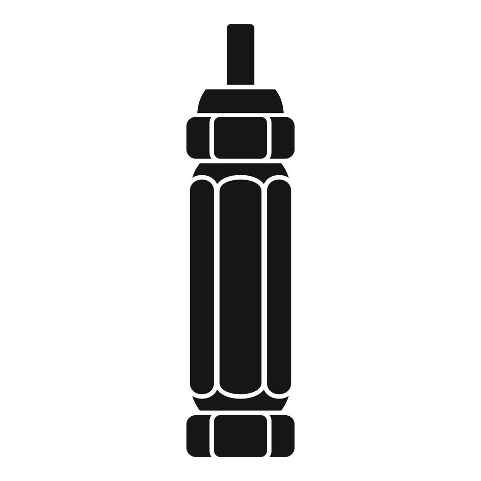 Tire fitting screwdriver icon, simple style vector