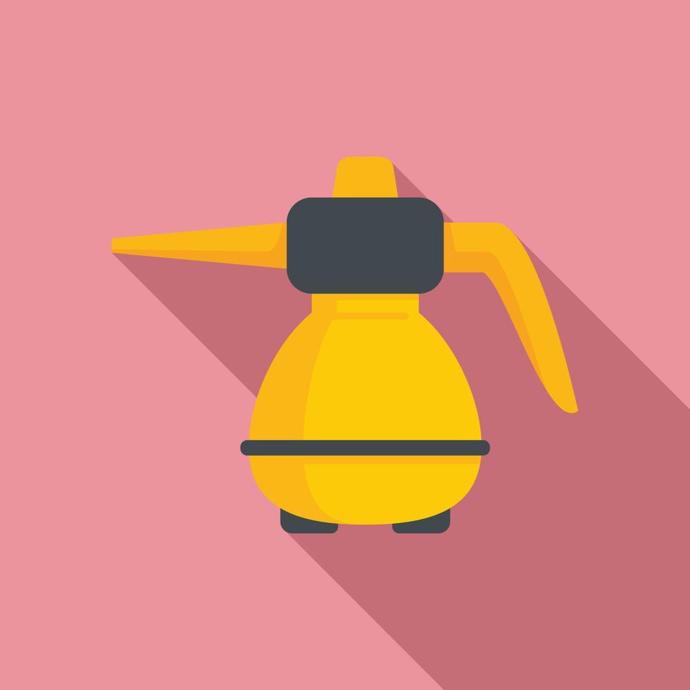 Wash steam cleaner icon, flat style vector