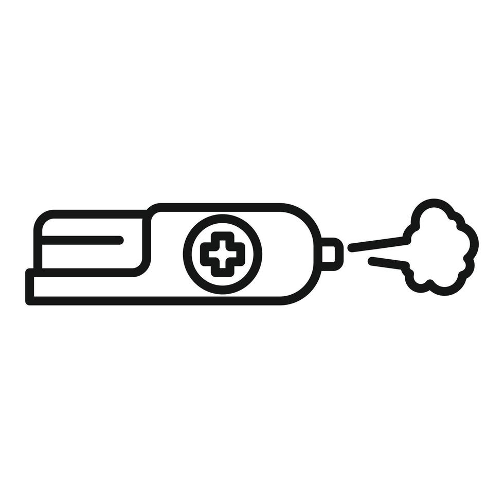 Disinfection spray icon, outline style vector