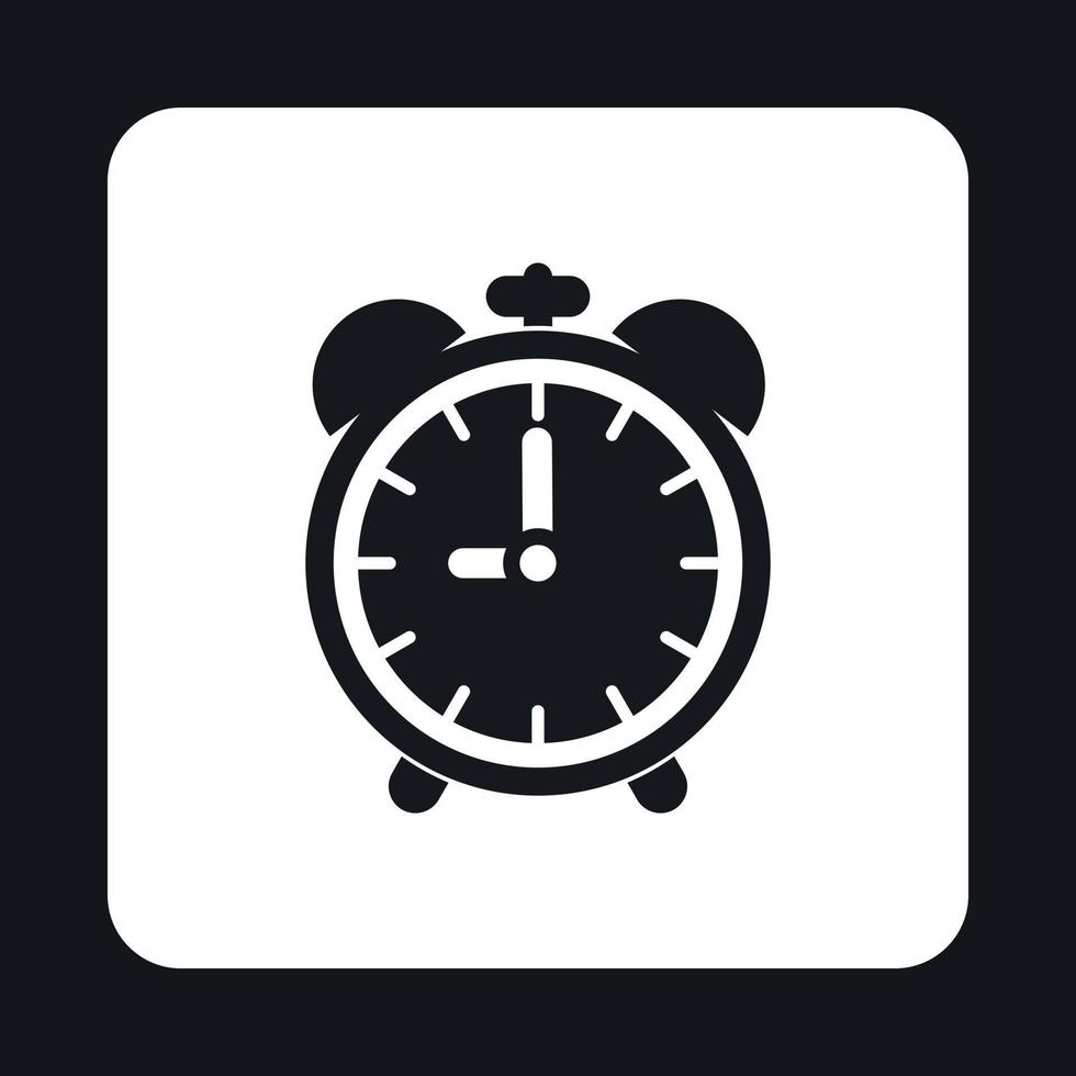icono de despertador, estilo simple vector