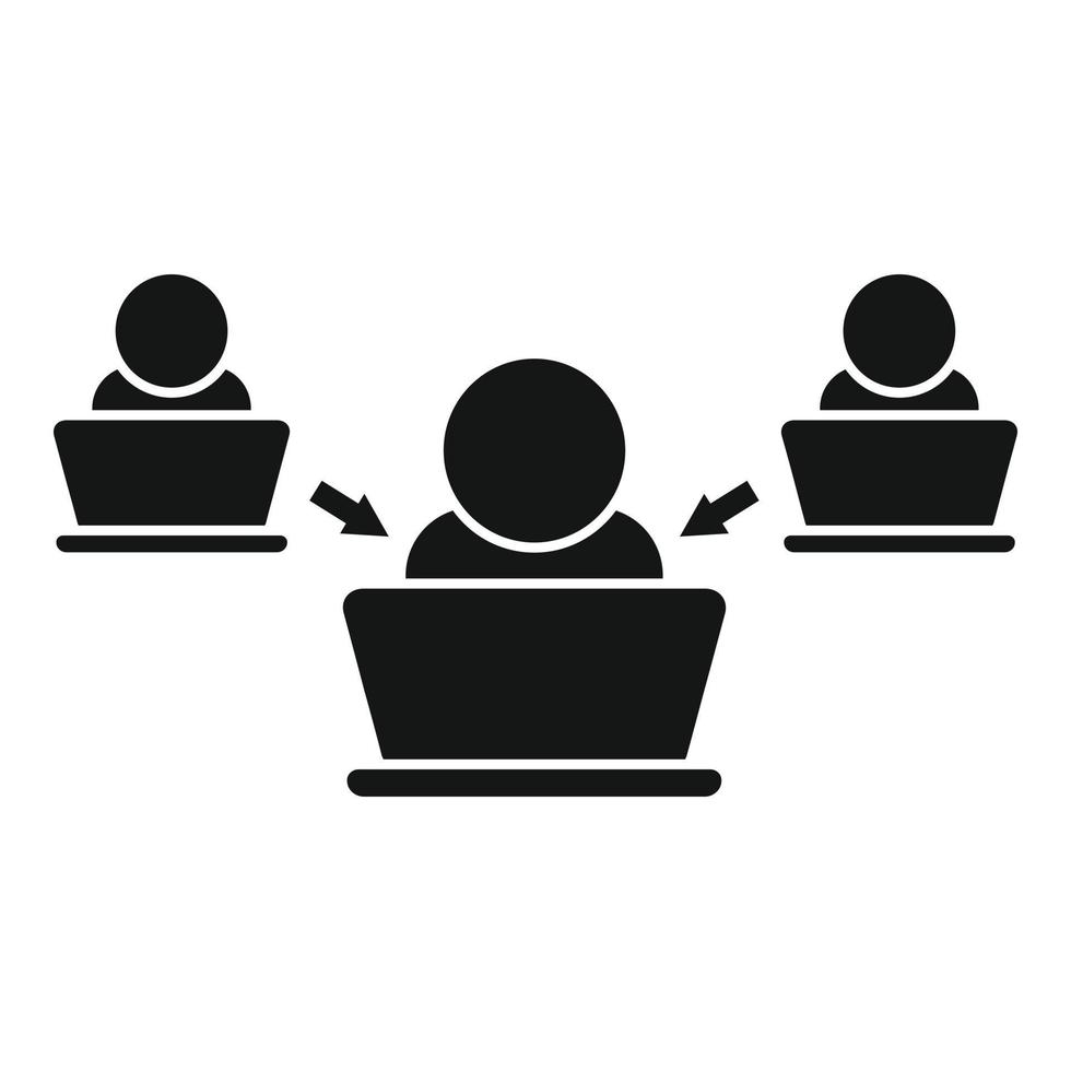 Outsource group icon, simple style vector