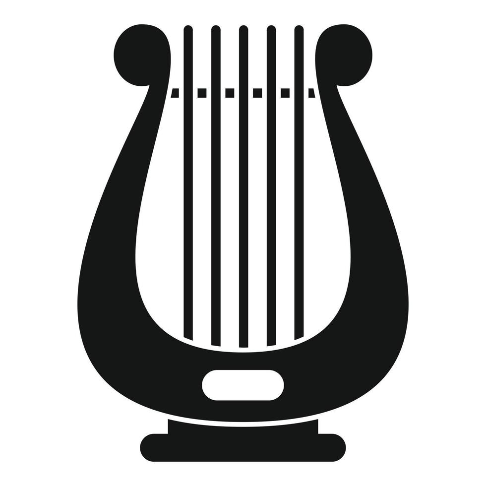 Harp icon simple vector. Irish lyre vector