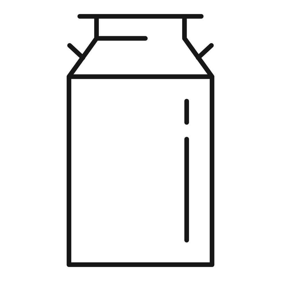 Farm milk barrel icon, outline style vector