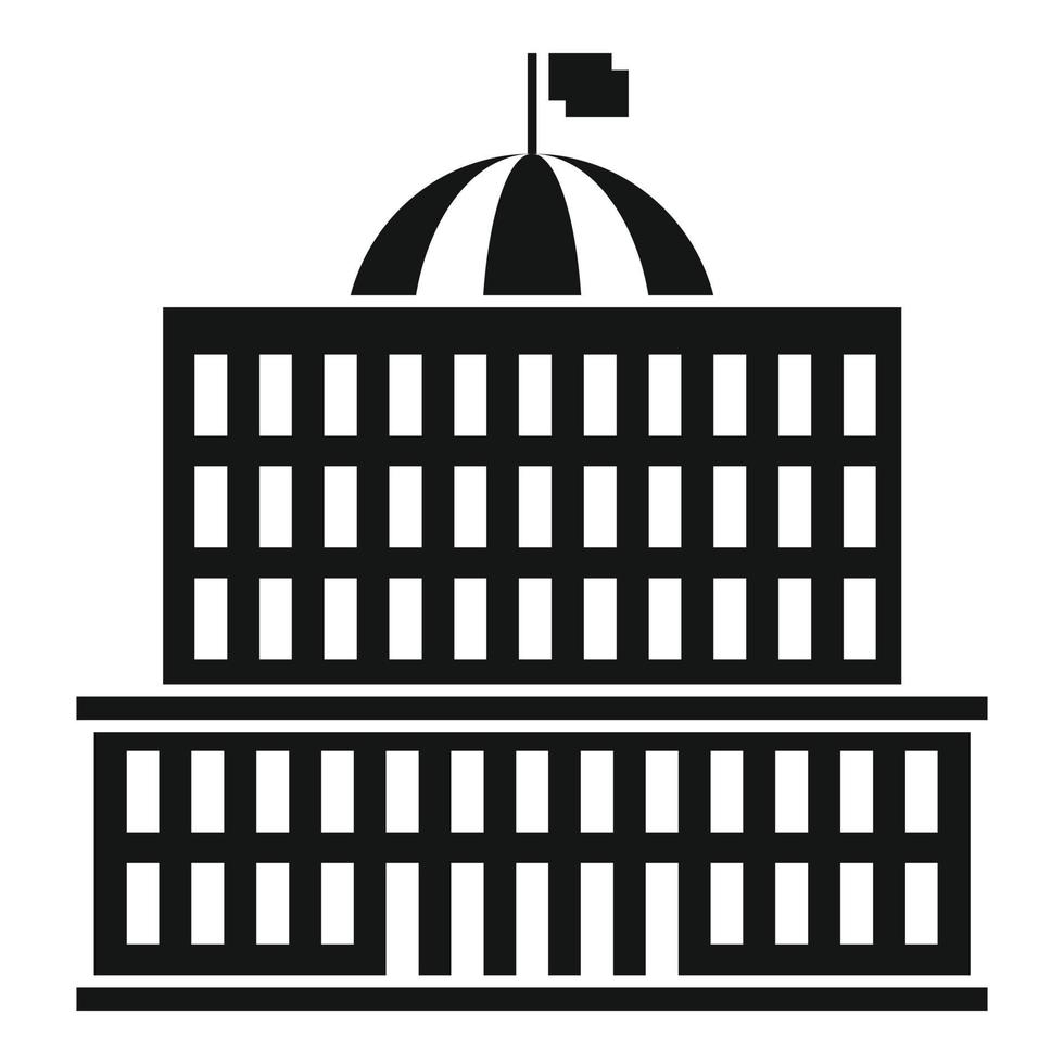Courthouse icon, simple style vector