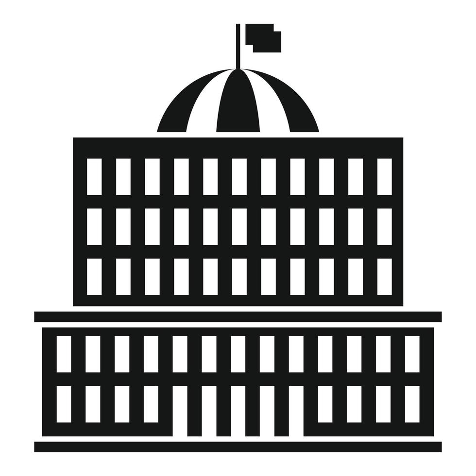 icono del palacio de justicia, estilo simple vector