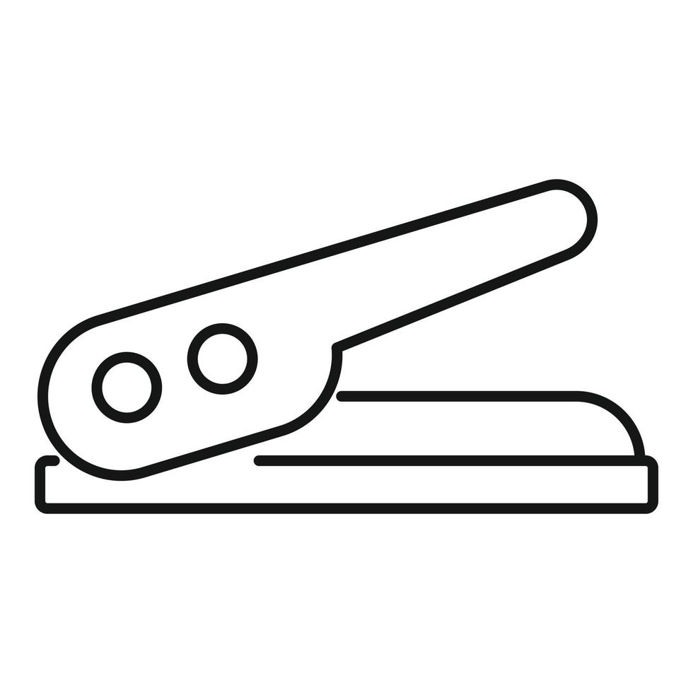 Hole stapler icon, outline style vector