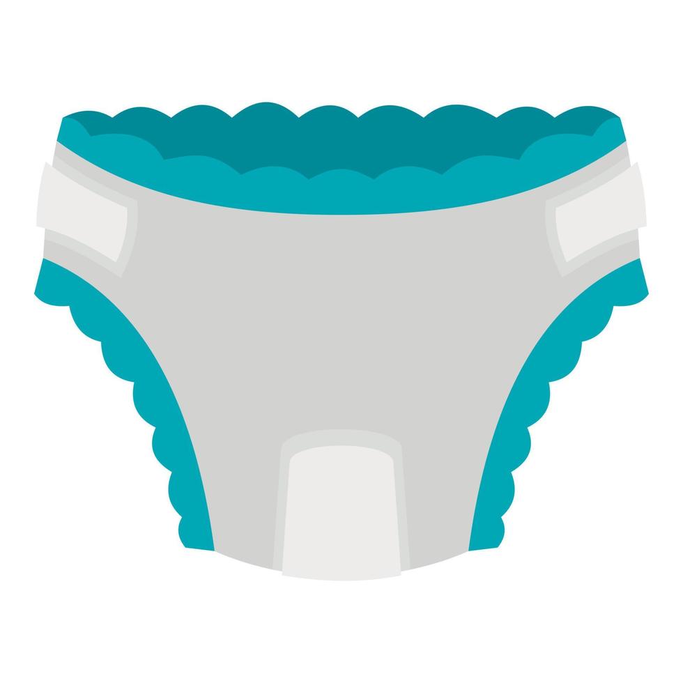Baby diaper icon, flat style vector