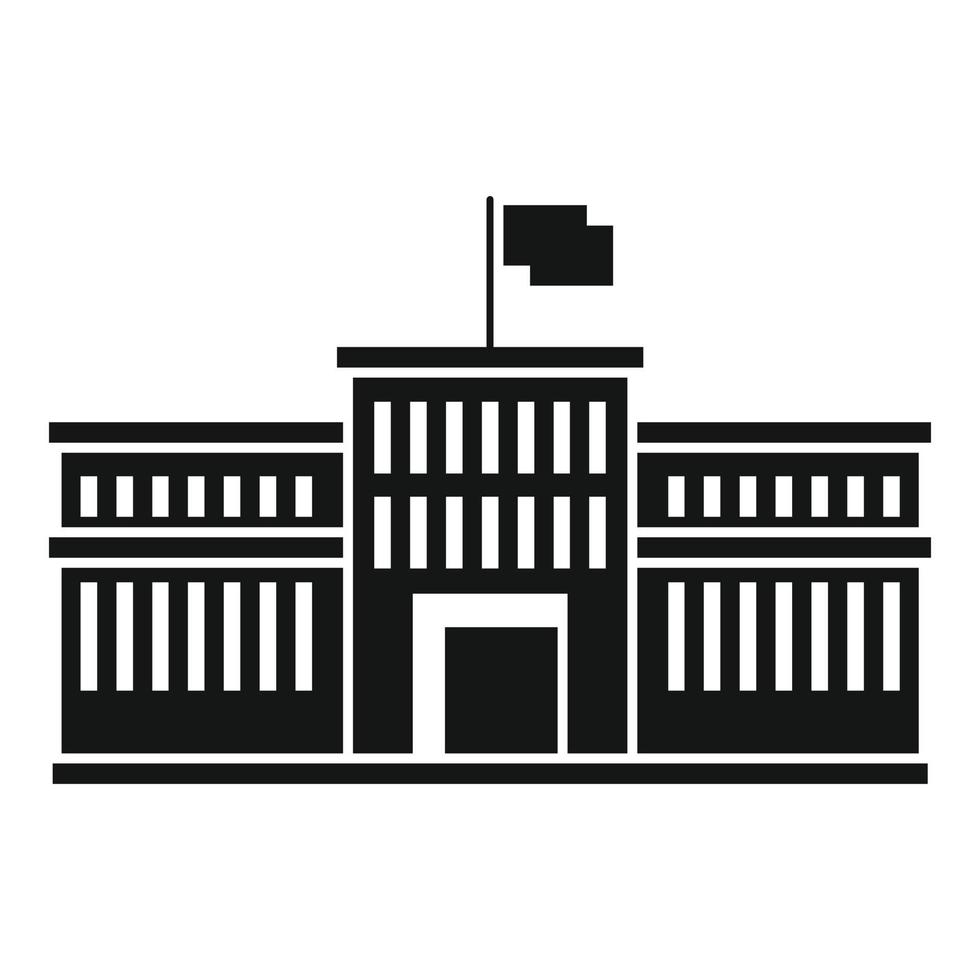 icono del parlamento de la ciudad, estilo simple vector