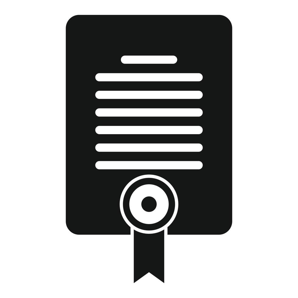 Arm wrestling diploma icon, simple style vector
