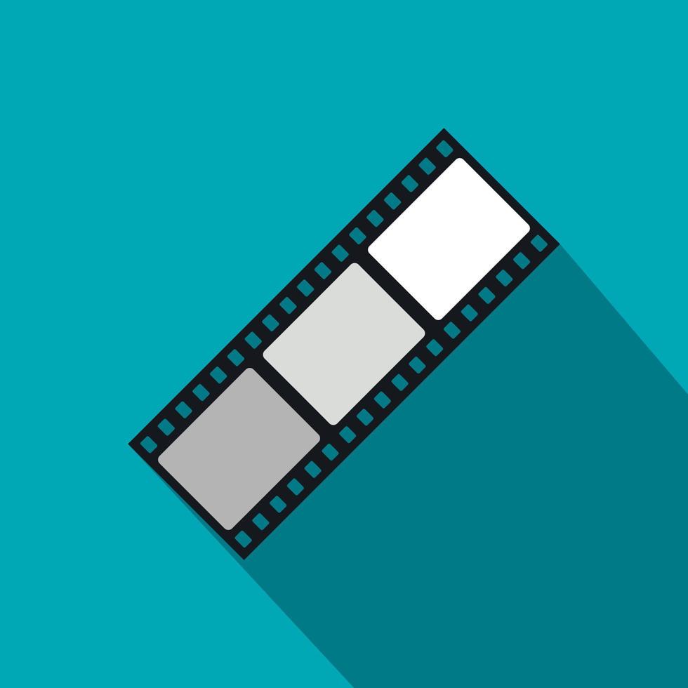 Film strip icon, flat style vector