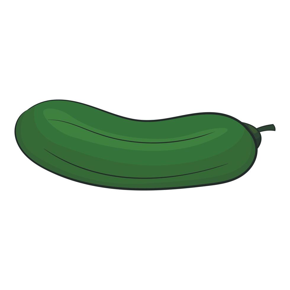 Cucumber icon, cartoon style vector
