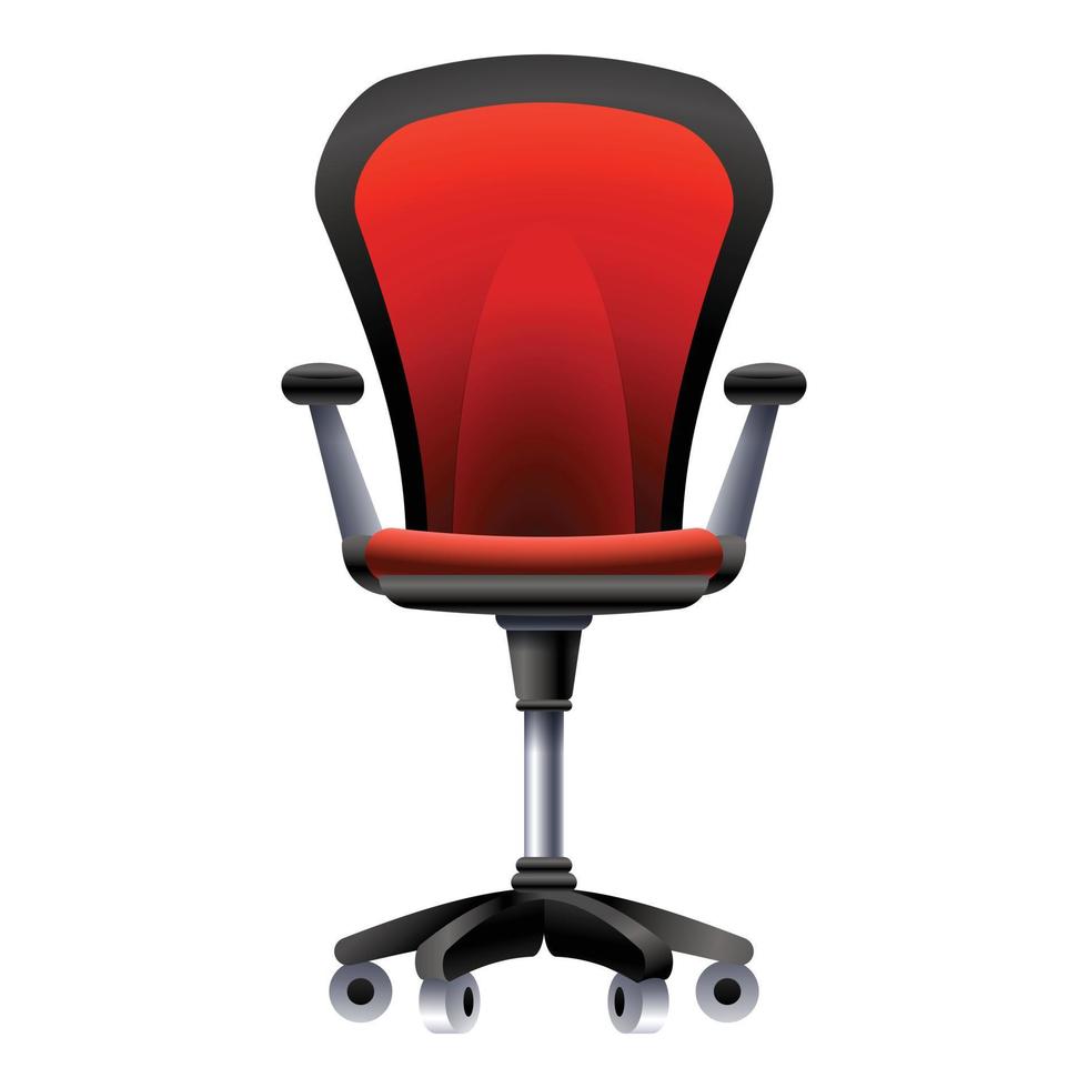 Gaming desk chair icon, cartoon style vector