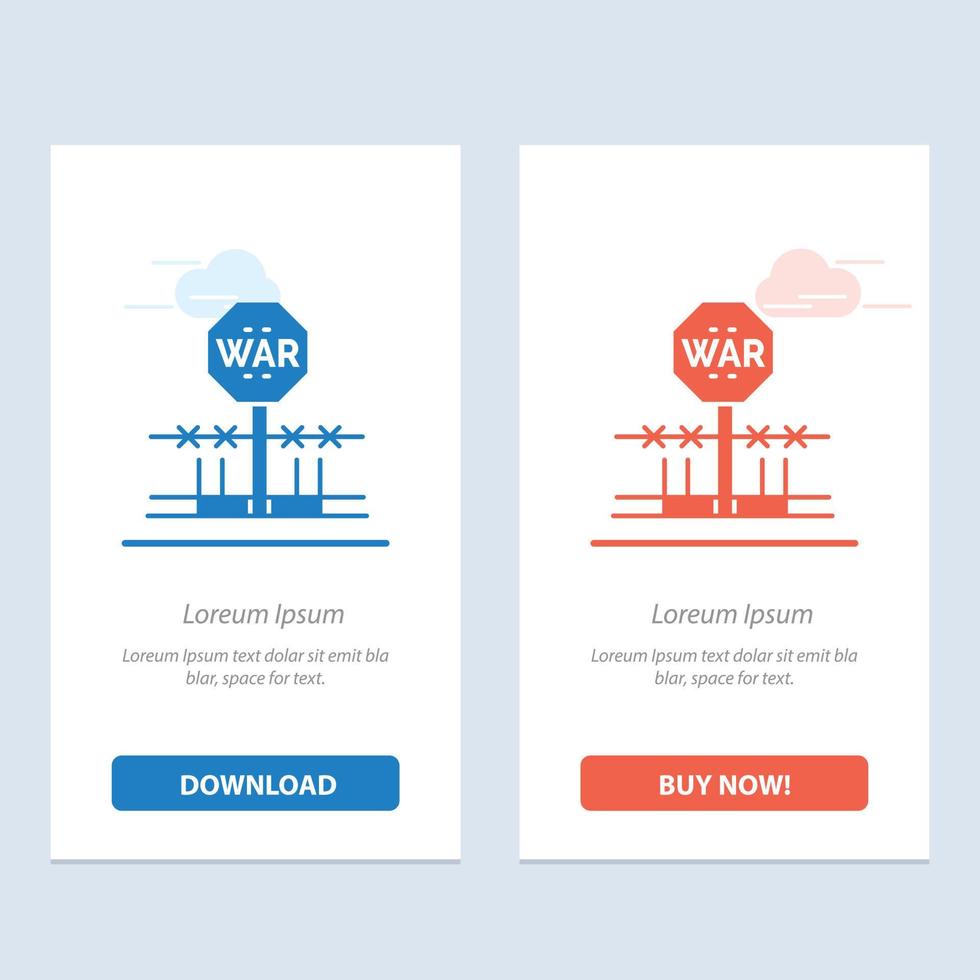 Combat Conflict Military Occupation Occupy  Blue and Red Download and Buy Now web Widget Card Template vector
