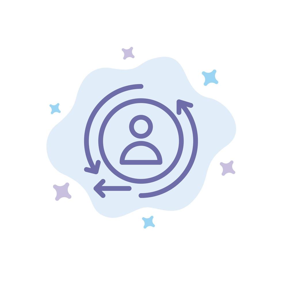 Digital Marketing Remarketing Blue Icon on Abstract Cloud Background vector