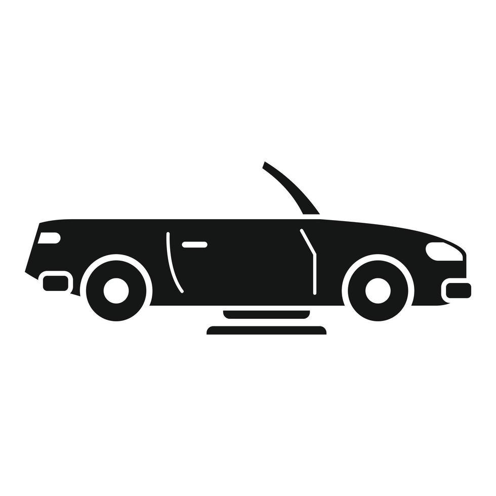 Hybrid cabriolet car icon, simple style vector