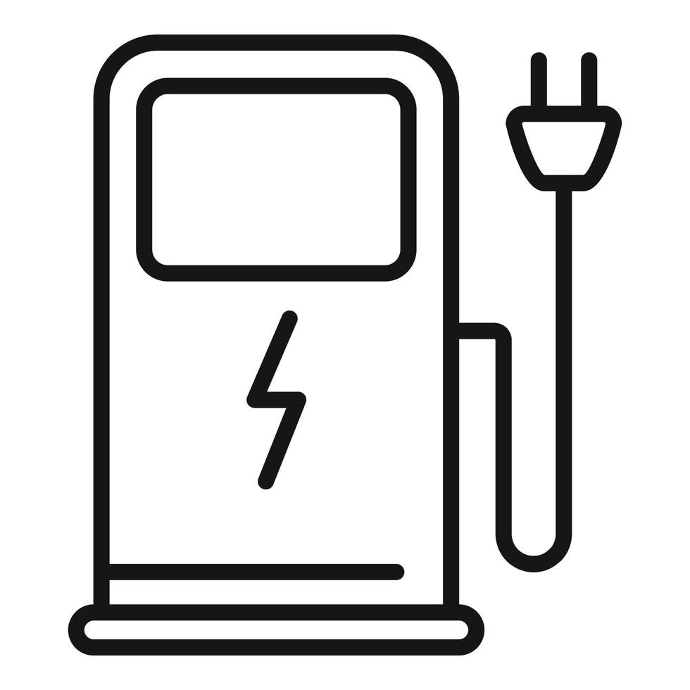 City charge station icon, outline style vector
