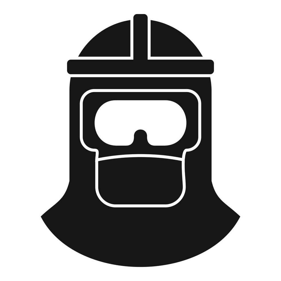 Coronavirus protection costume icon, simple style vector
