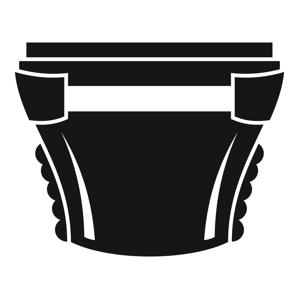 Comfortable diaper icon, simple style vector