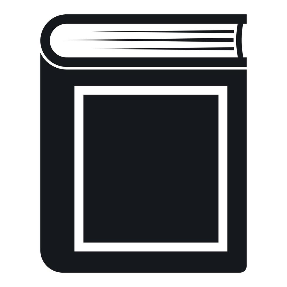 Thick book icon, simple style vector