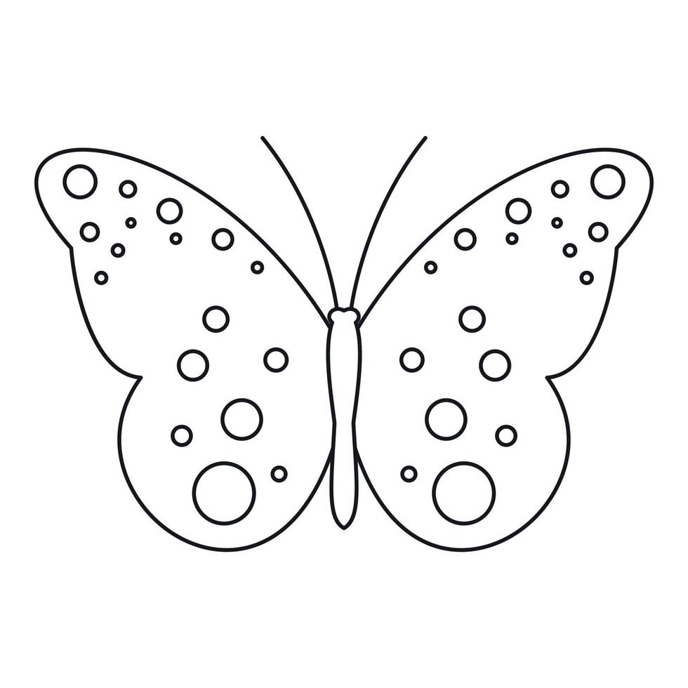 Butterfly with spot icon, outline style vector