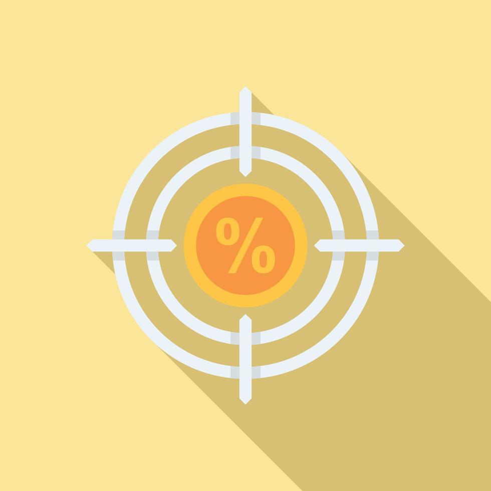 Bonus target icon, flat style vector