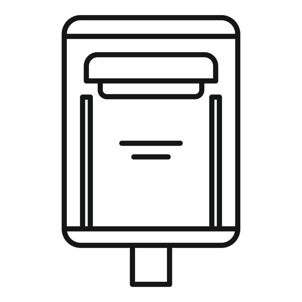 Correspondence mailbox icon, outline style vector
