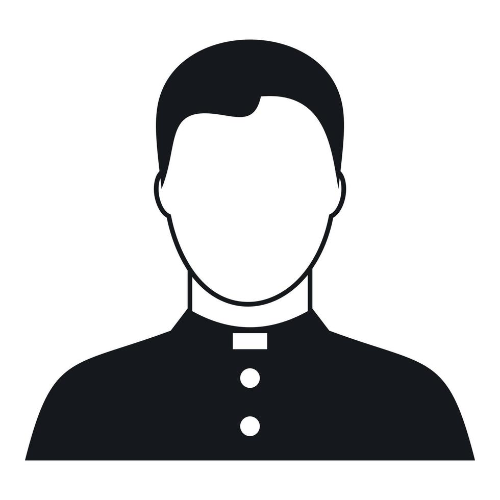 Pastor icon, simple style vector