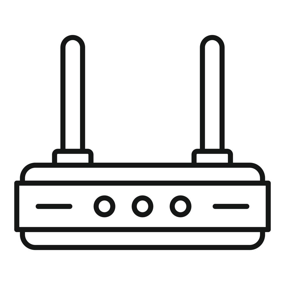 icono de enrutador wifi moderno, estilo de esquema vector