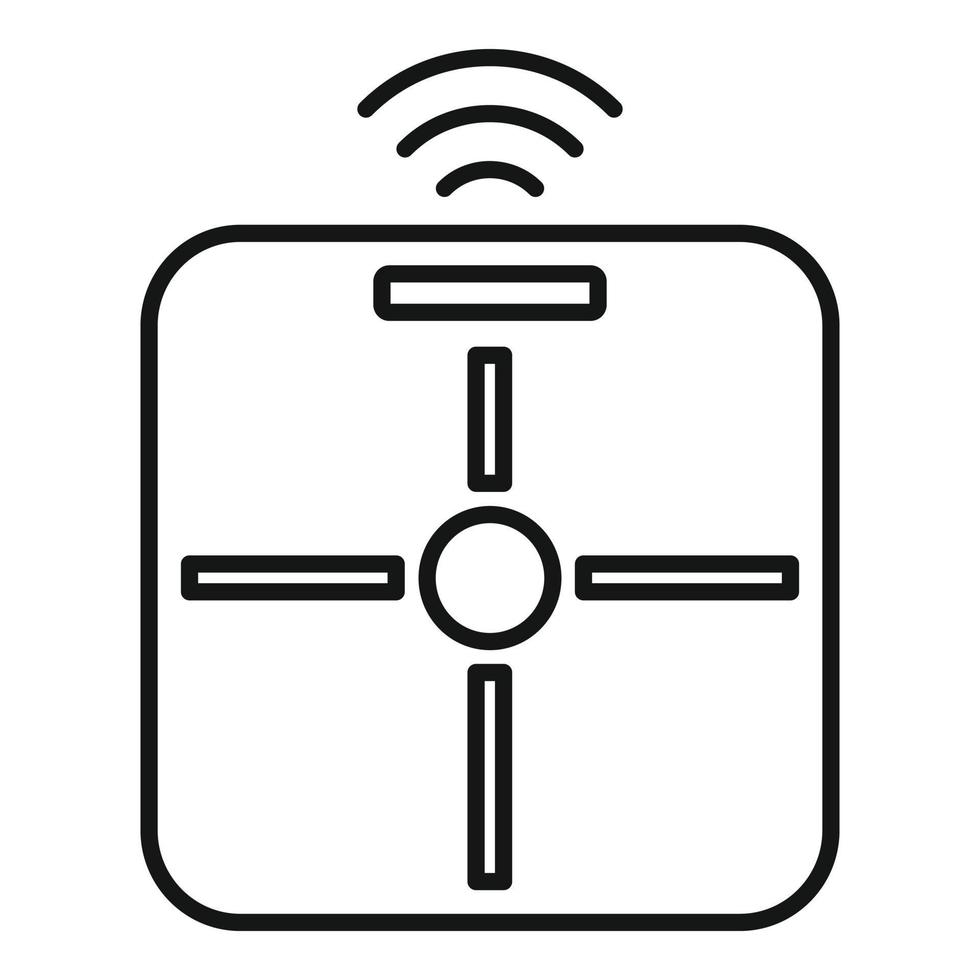 Digital smart scales icon, outline style vector