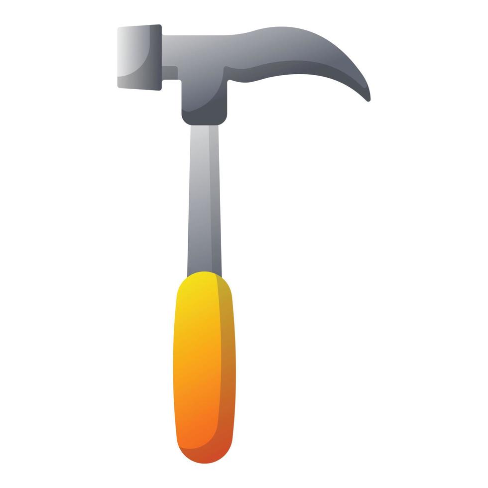Garden hammer icon, cartoon style vector