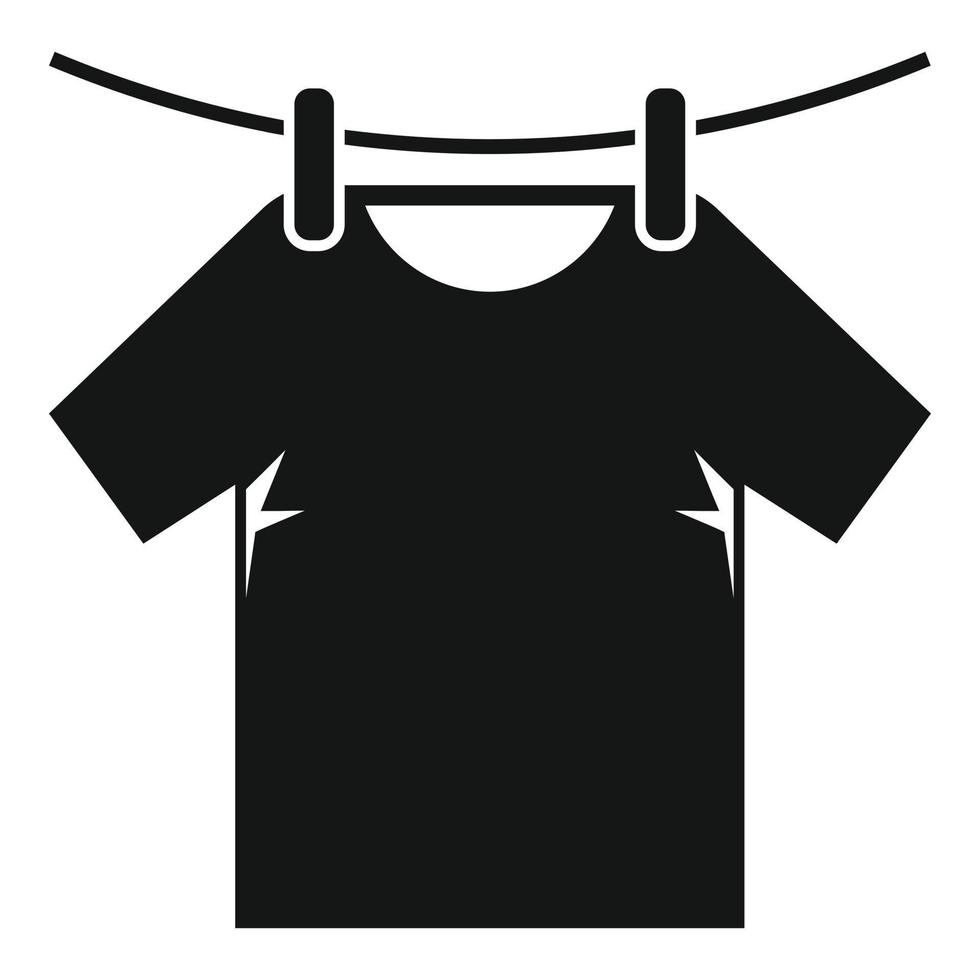 icono de camiseta secadora, estilo simple vector