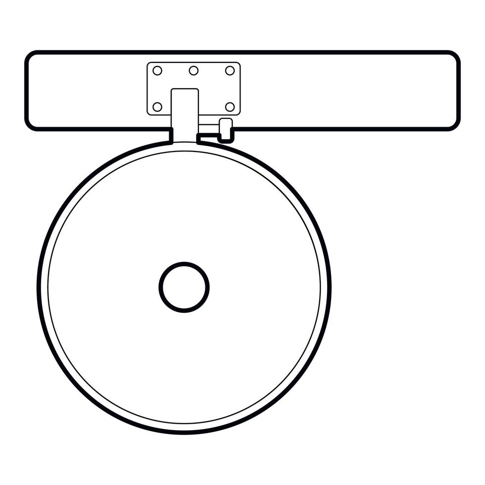 Headlamp reflector icon, outline style vector