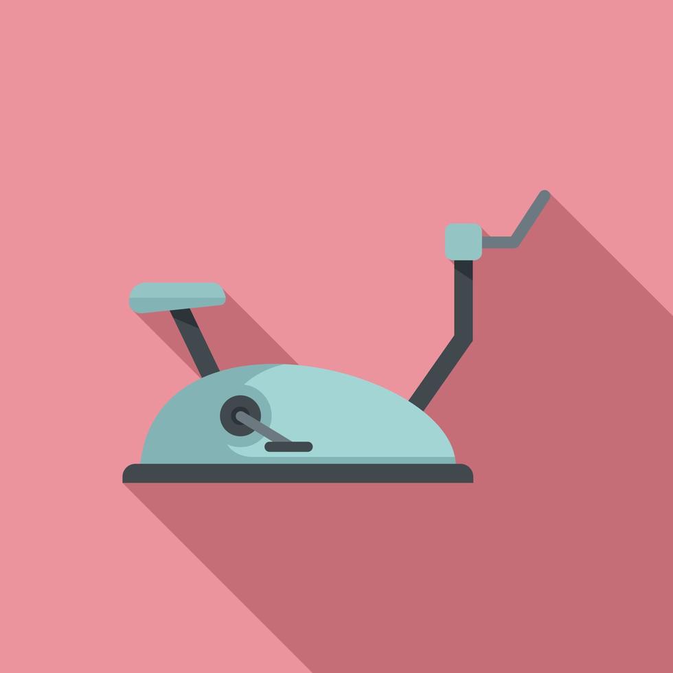 Exercise bike icon, flat style vector