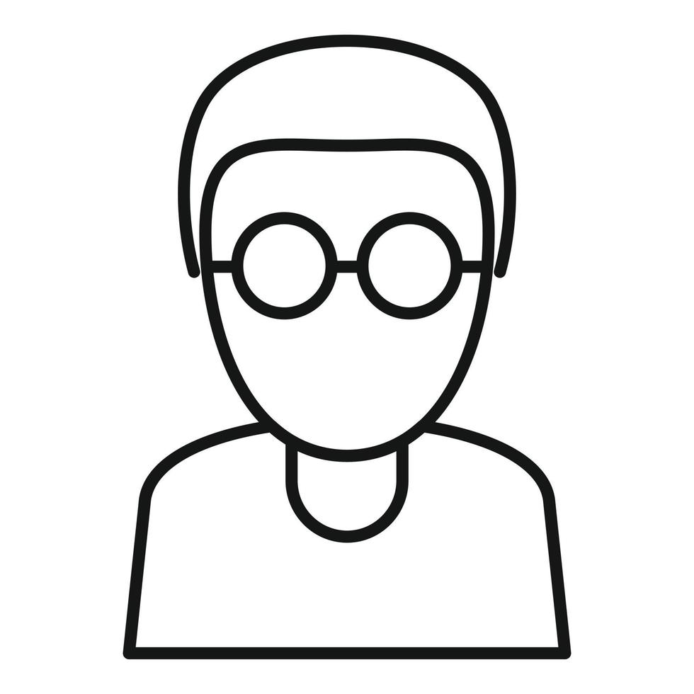 Blind man icon, outline style vector