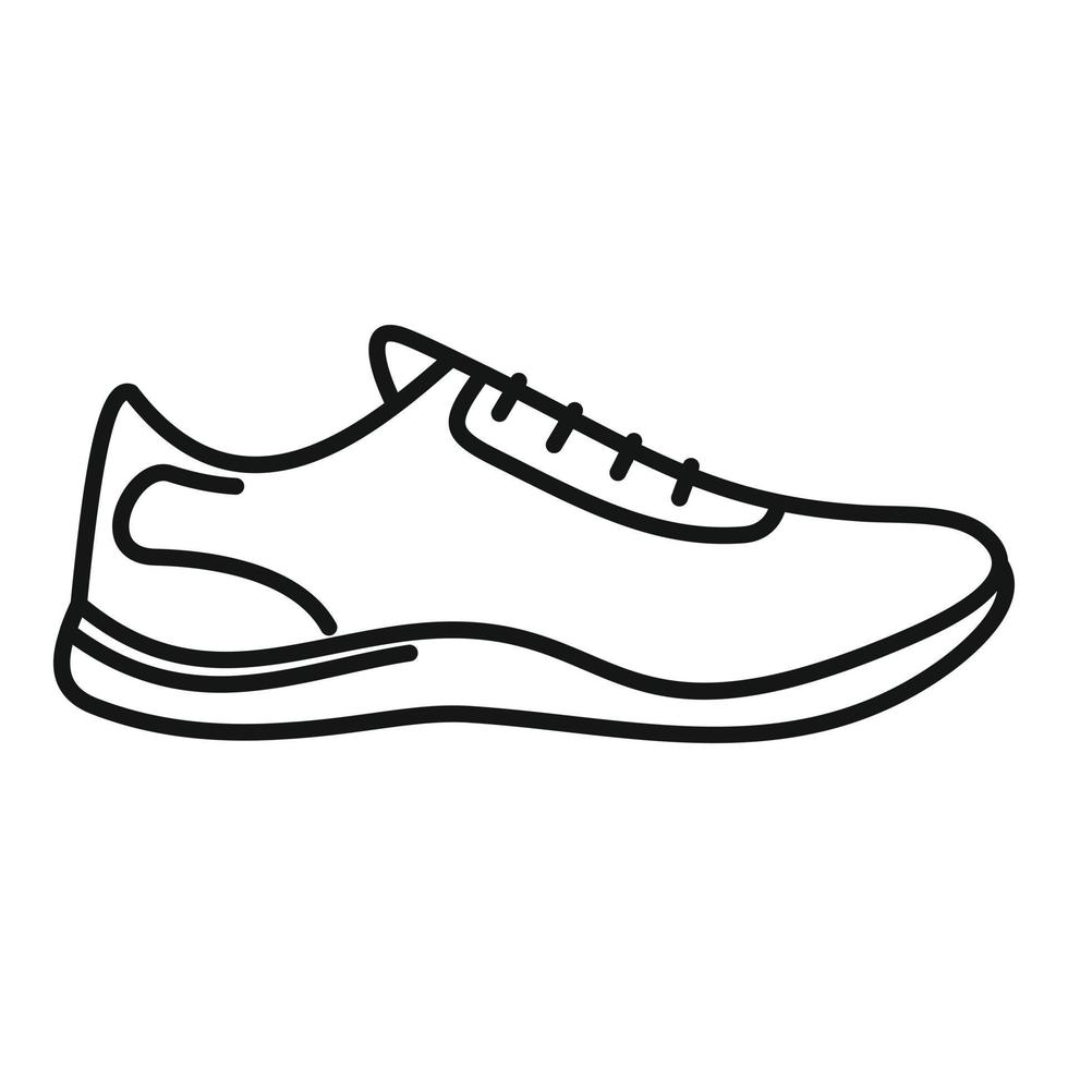 icono de calzado deportivo, estilo de esquema vector