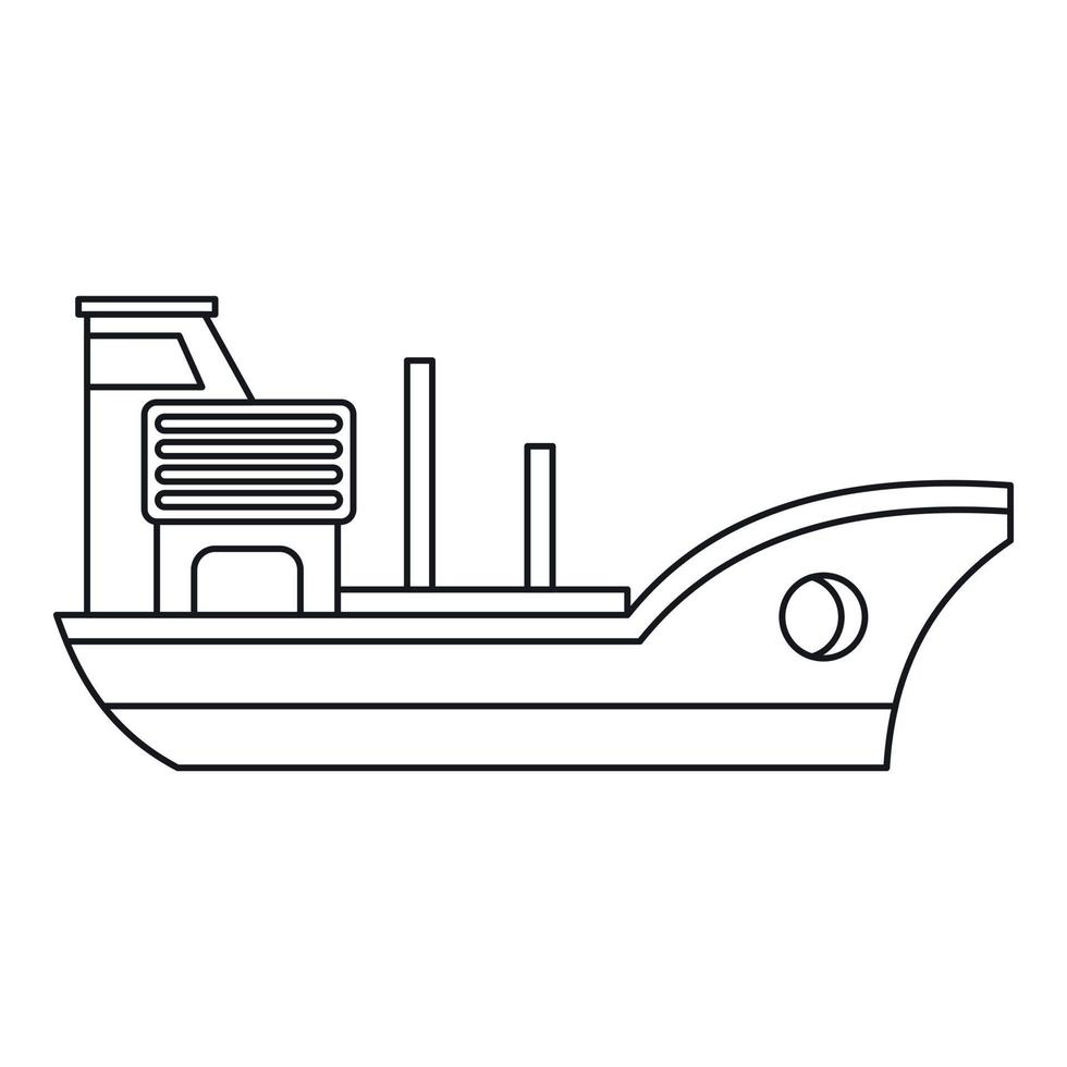 Marine ship icon, outline style vector