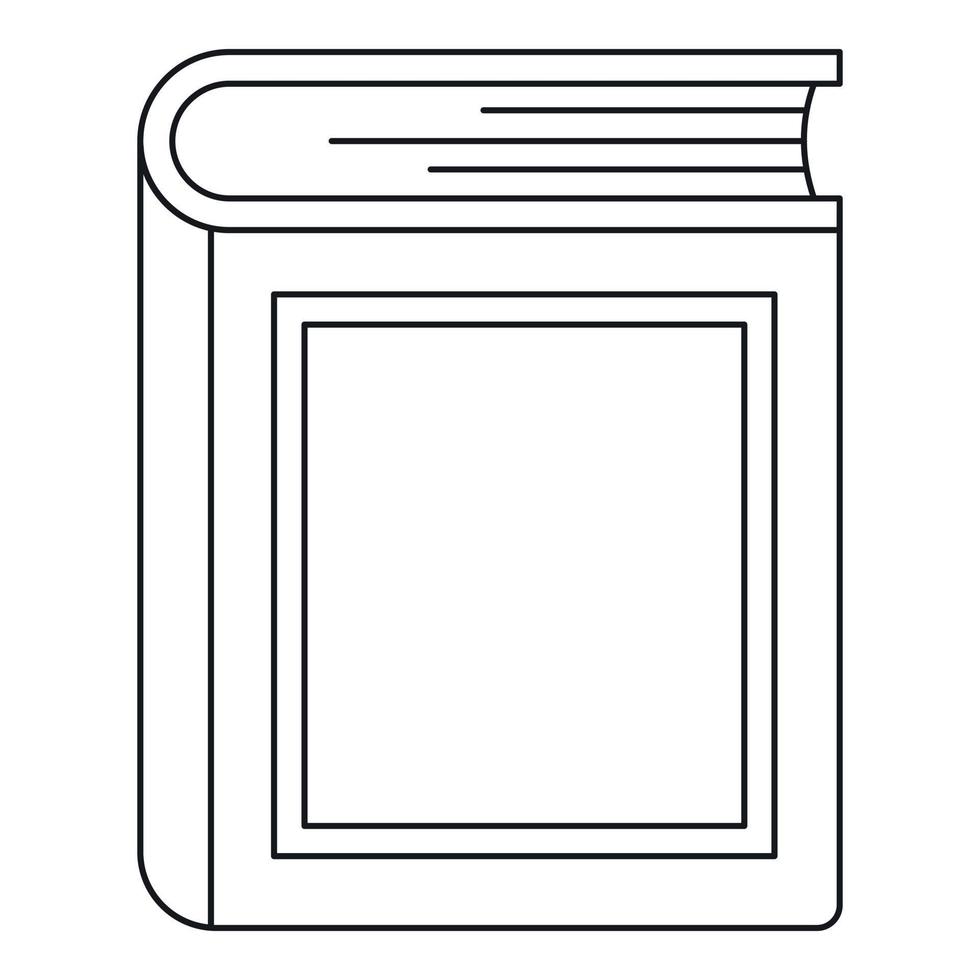 Thick book icon, outline style vector