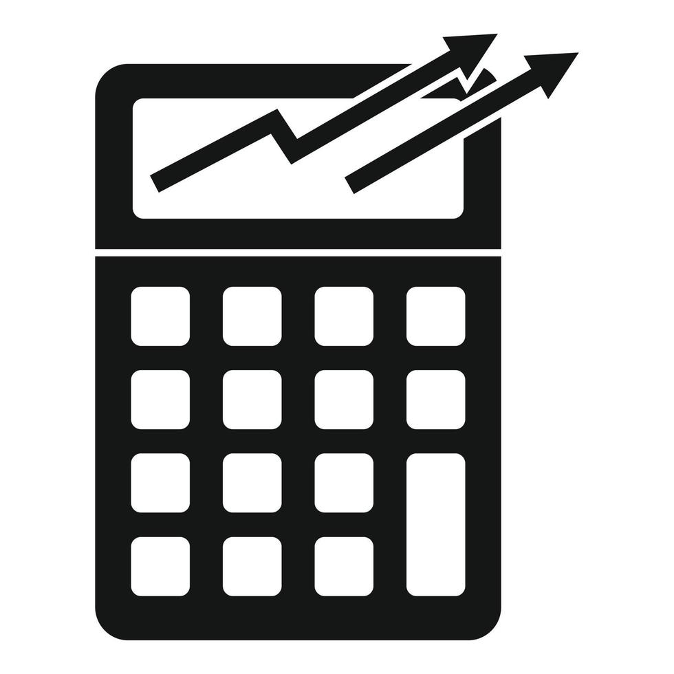 Trader calculator icon, simple style vector