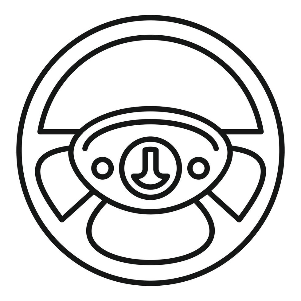 Steering wheel accessories icon, outline style vector