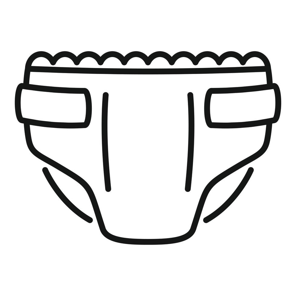 Antibacterial diaper icon, outline style vector
